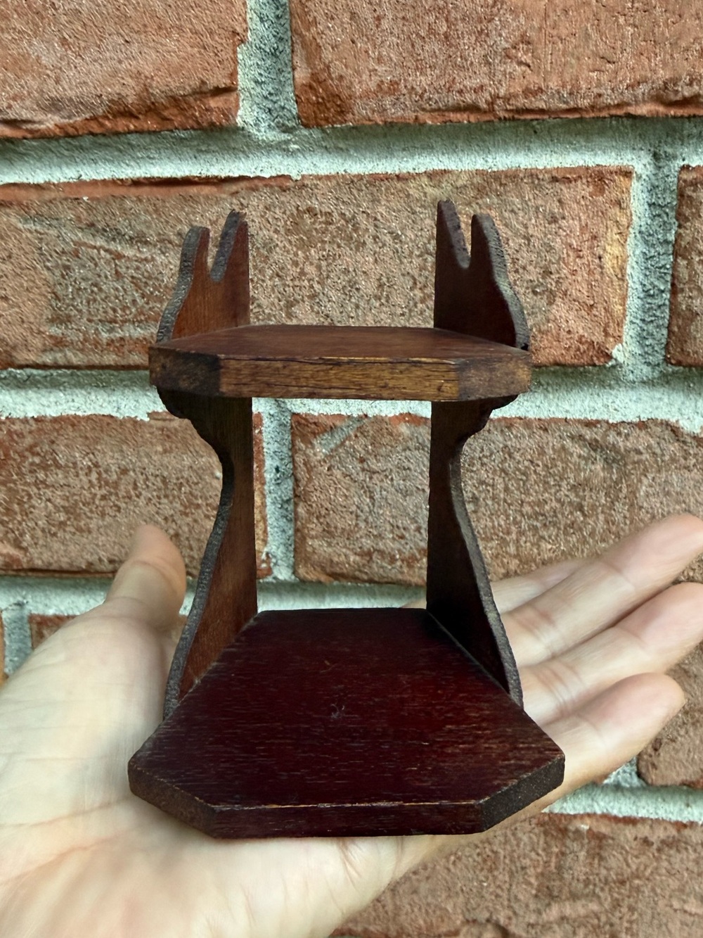 Vintage Tiny little trinket shelf.